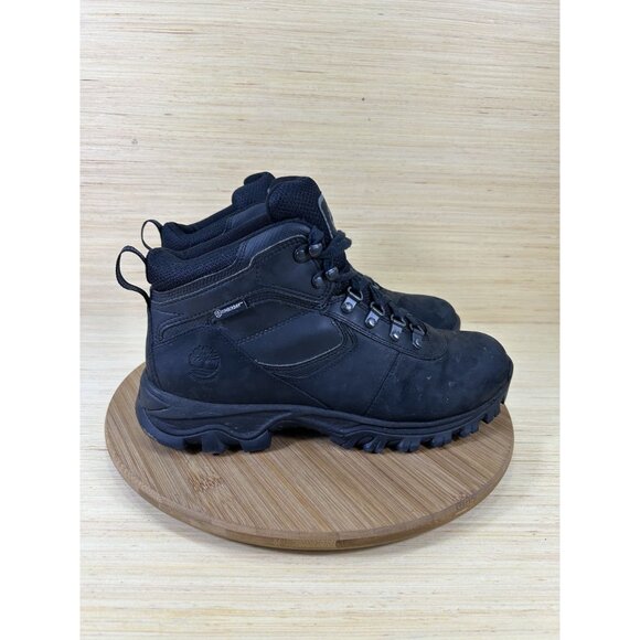 Timberland Mt. Maddsen Mid Black Waterproof Leather Boots Mens Size 10 - Picture 3 of 8